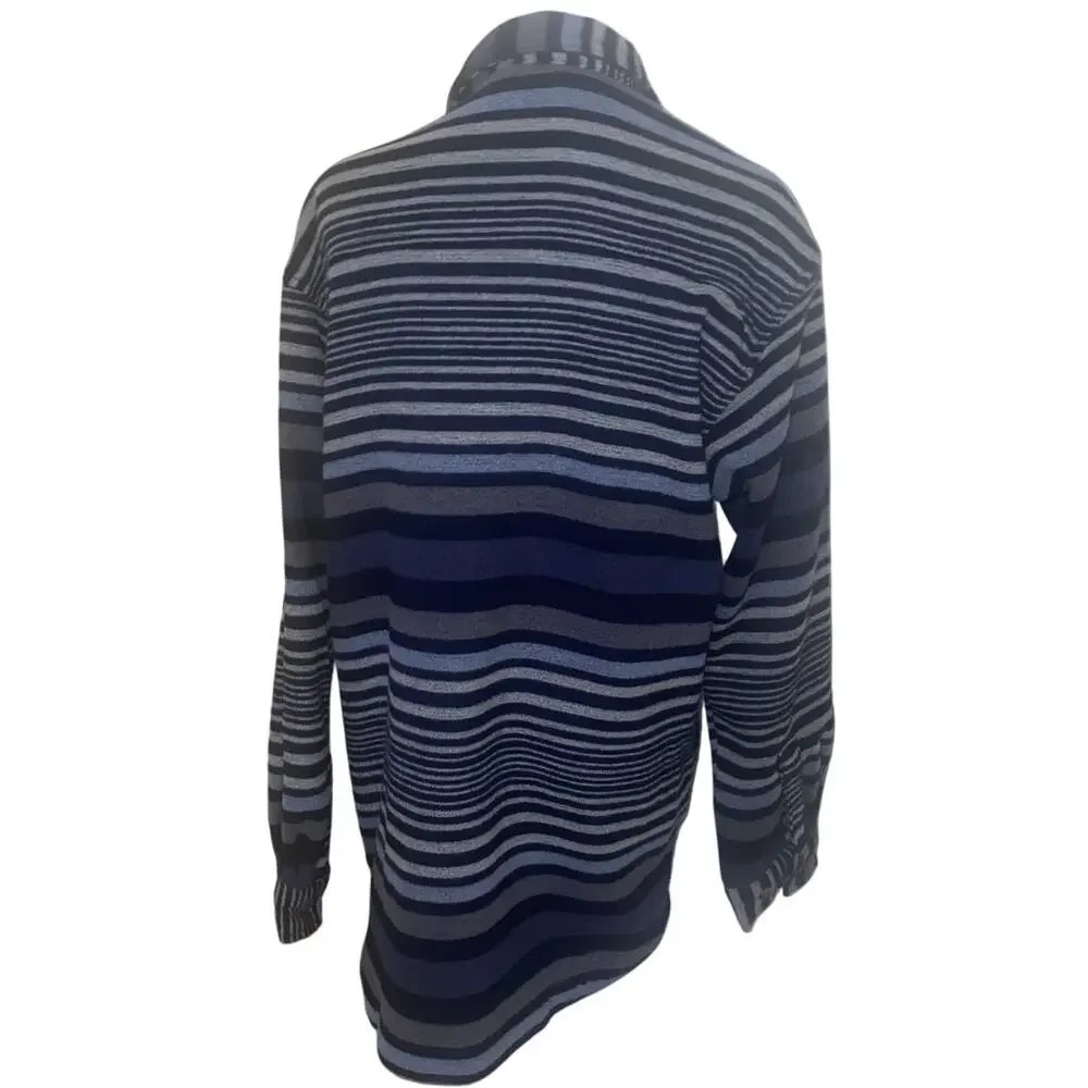 Columbia Shacket Blue Striped Mens Size Medium